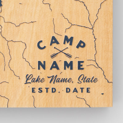 Little Sebago Lake Maine Custom Lake Map