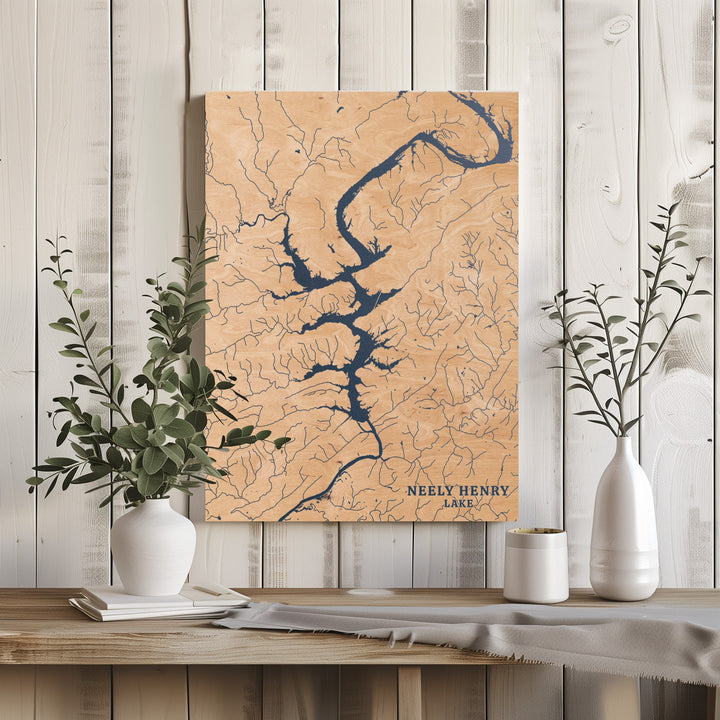 Neely Henry Lake, Alabama Lake Map