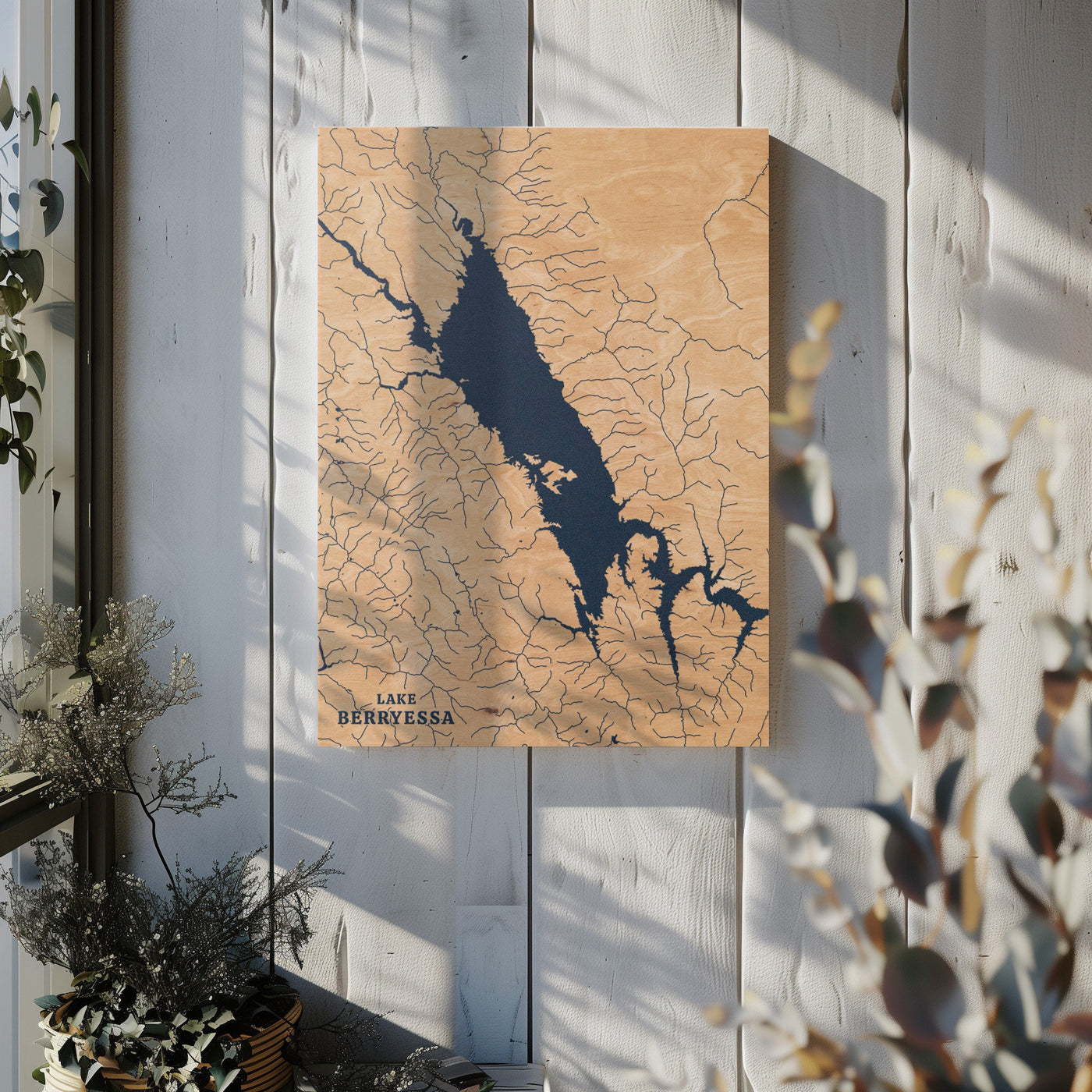 Lake Berryessa California Custom Lake Map