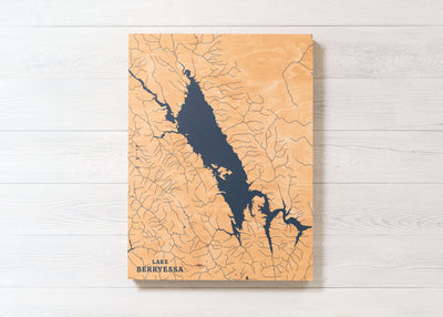 Lake Berryessa California Custom Lake Map