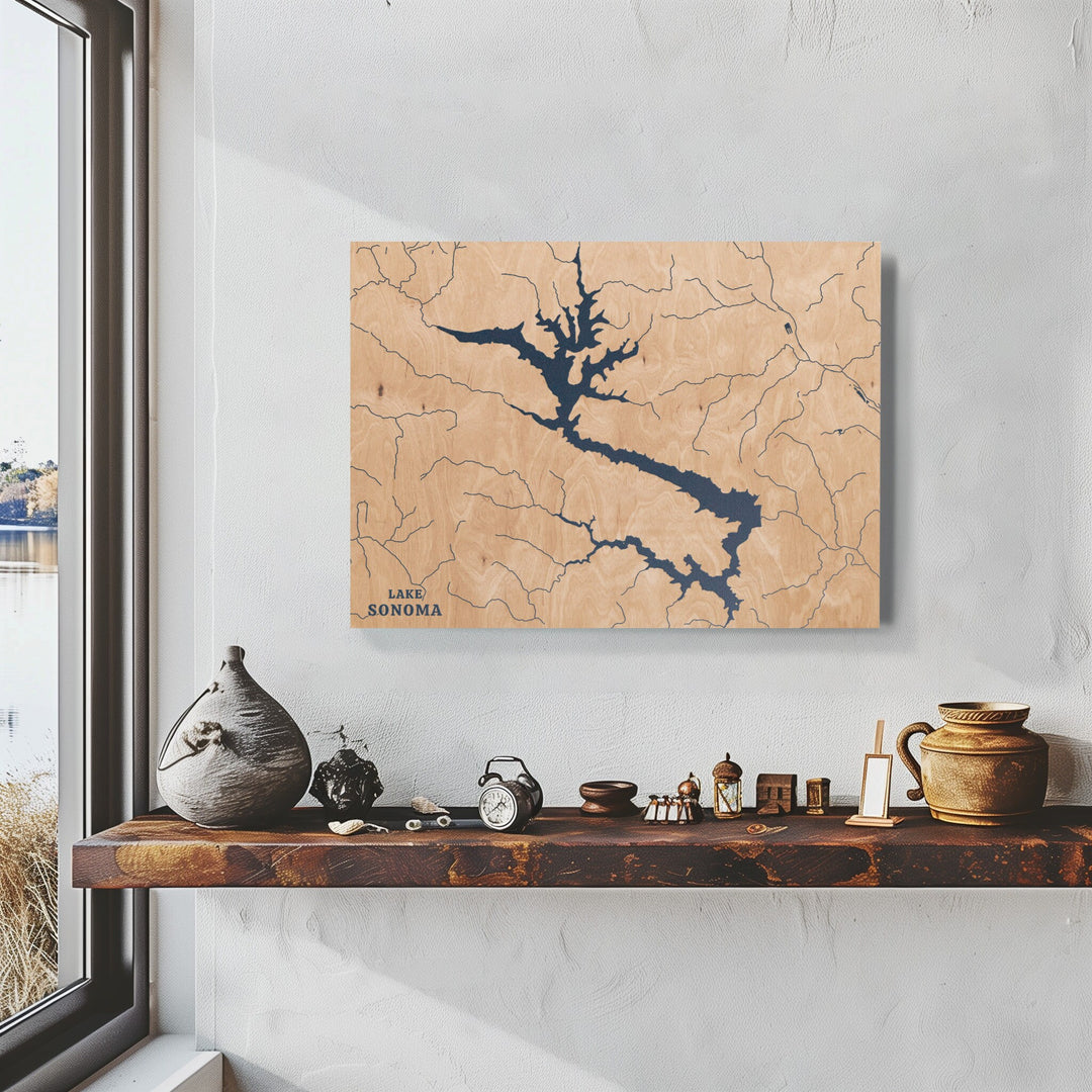 Lake Sonoma, California Lake Map