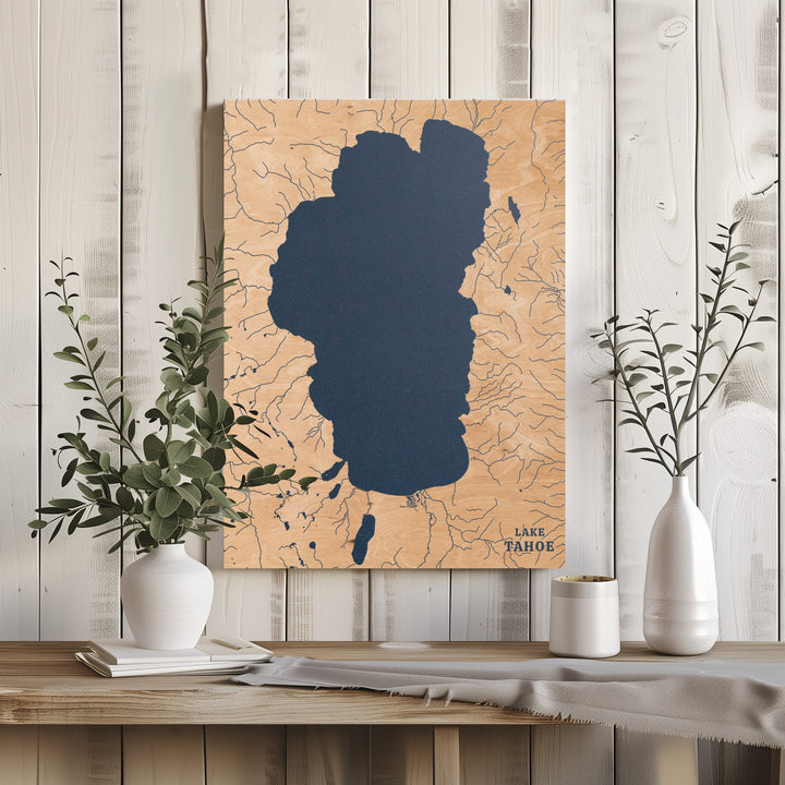 Lake Tahoe, California Lake Map