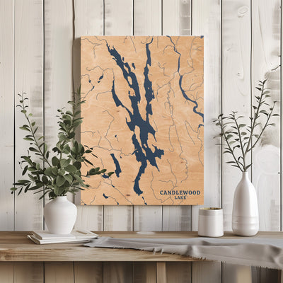 Candlewood Lake Connecticut Custom Lake Map