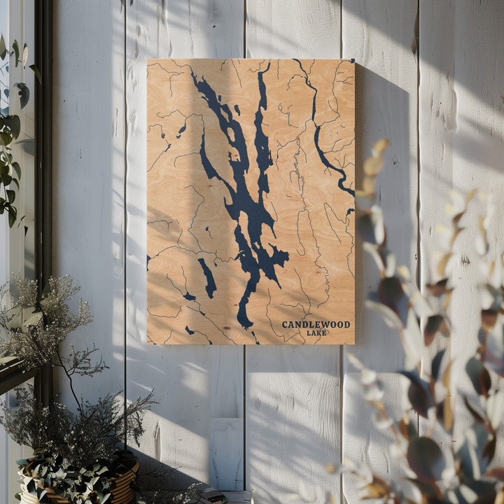 Candlewood Lake, Connecticut Lake Map