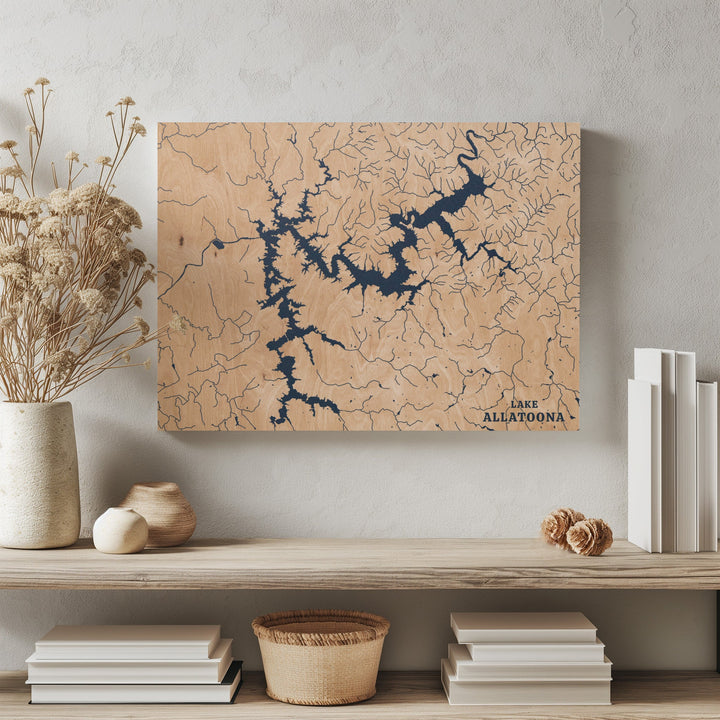 Lake Allatoona, Georgia Lake Map