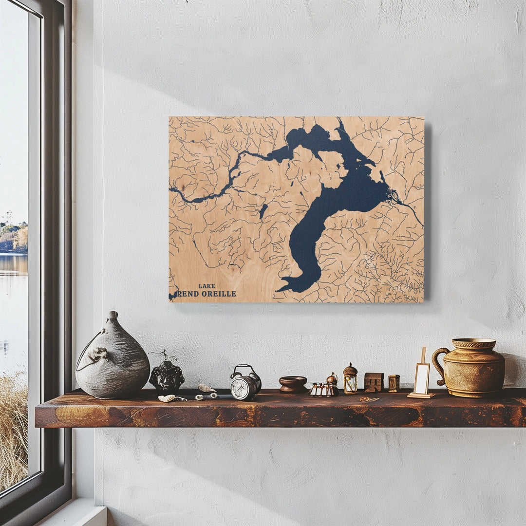 Lake Pend Oreille, Idaho Lake Map