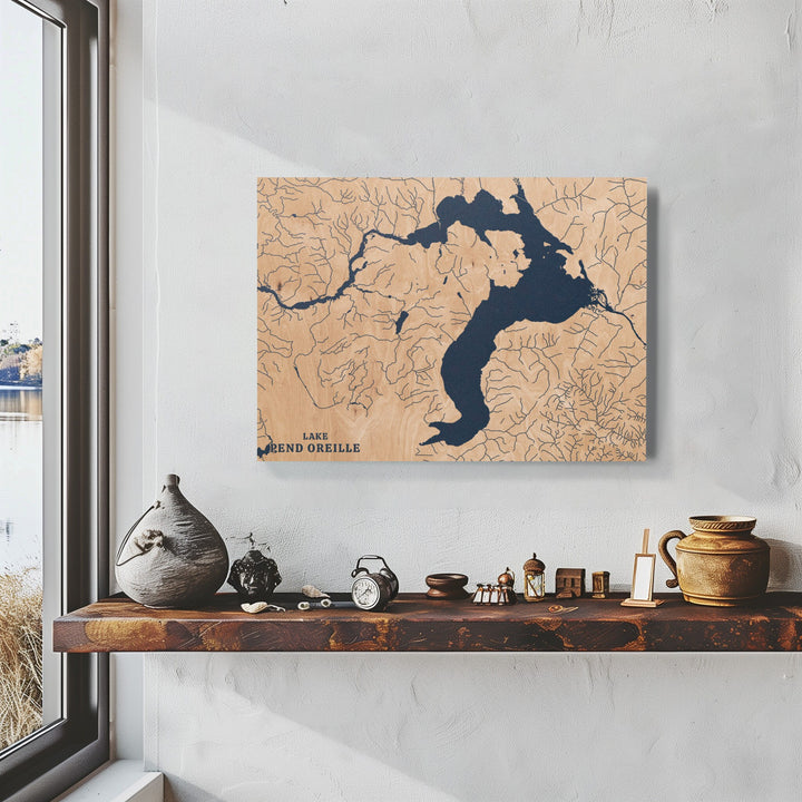 Lake Pend Oreille, Idaho Lake Map