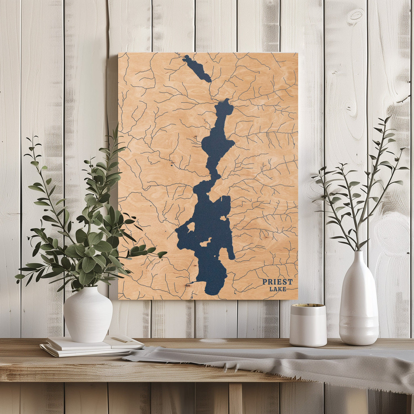 Priest Lake Idaho  Custom Lake Map