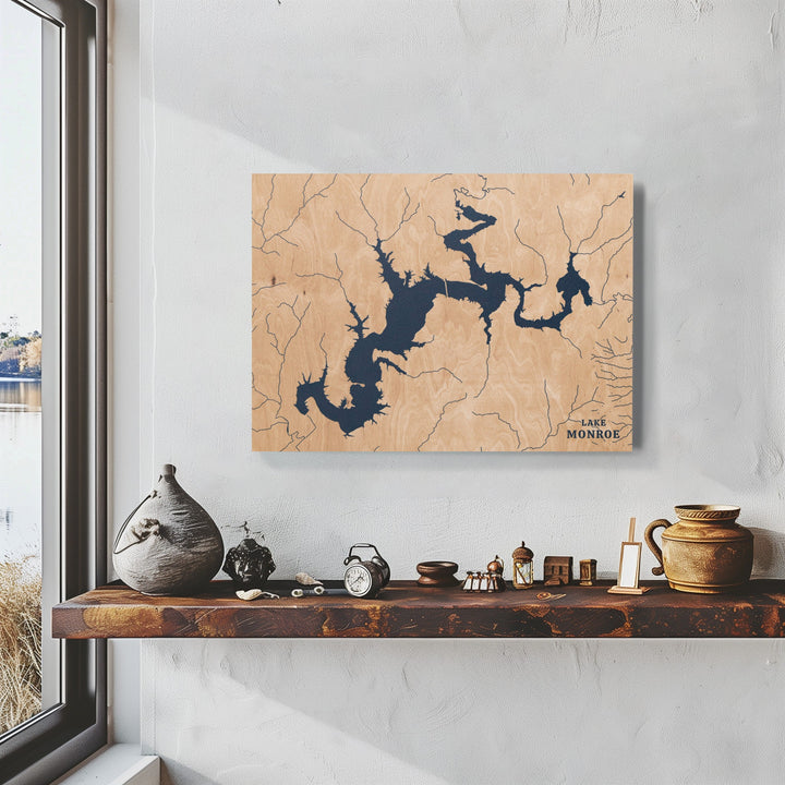 Lake Monroe, Indiana Lake Map