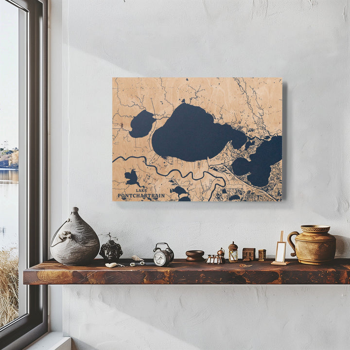 Lake Pontchartrain, Louisiana Lake Map