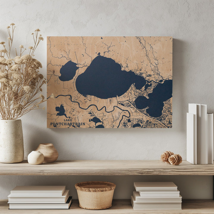 Lake Pontchartrain, Louisiana Lake Map