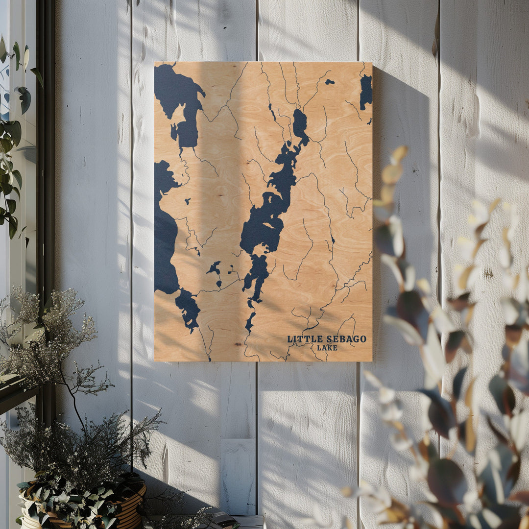 Little Sebago Lake, Maine Lake Map