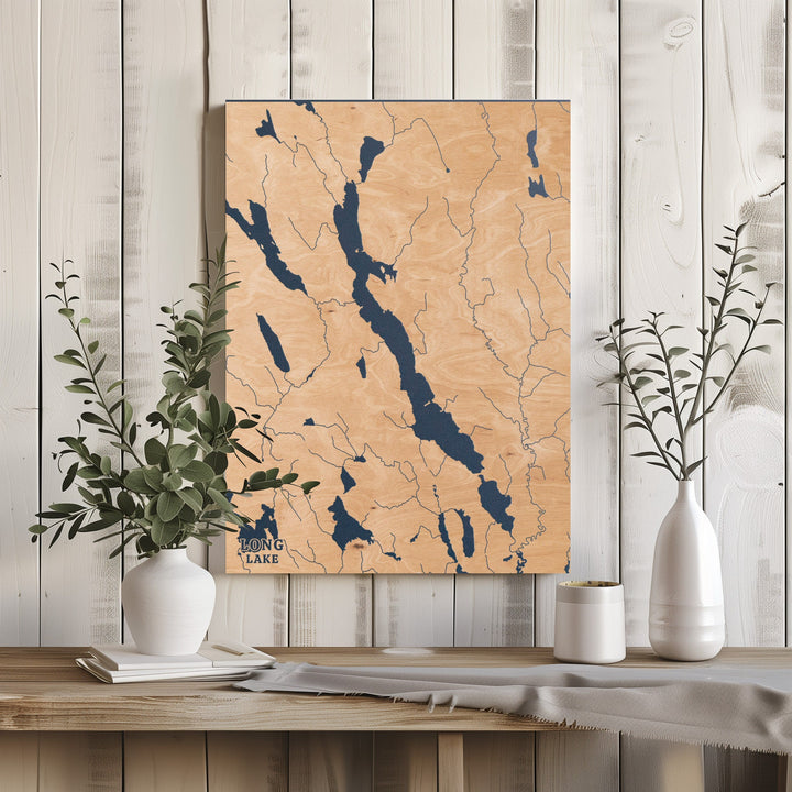 Long Lake, Maine Lake Map