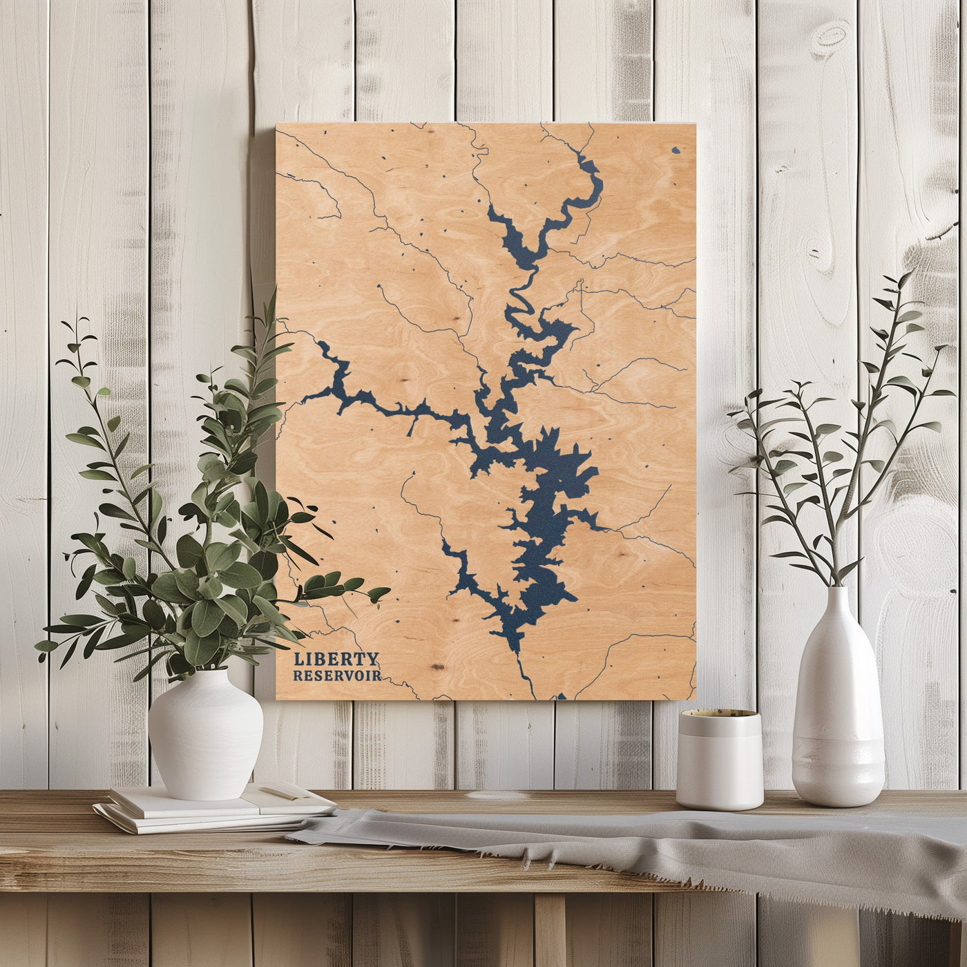 Liberty Reservoir Maryland Custom Lake Map