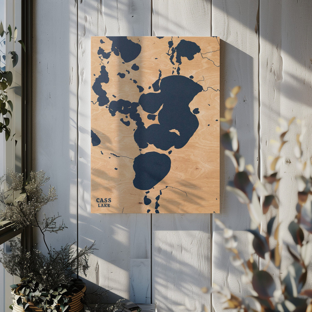 Cass Lake, Minnesota Lake Map