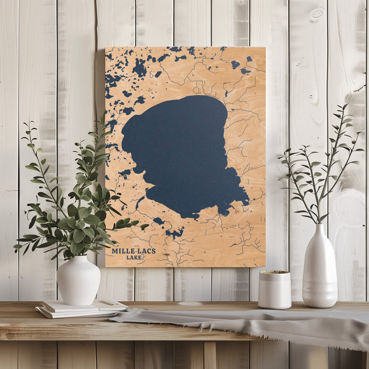 Mille Lacs Lake, Minnesota Lake Map