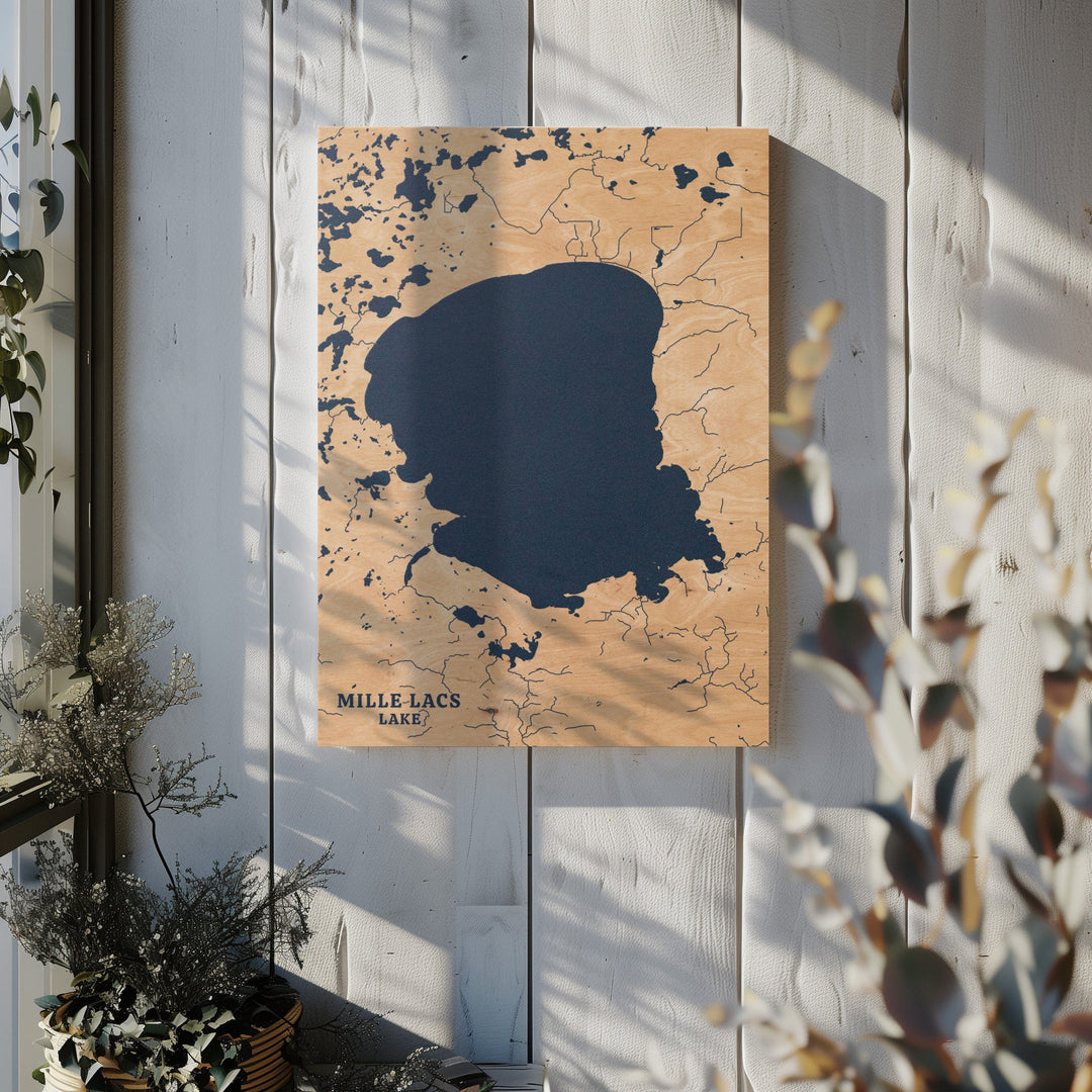 Mille Lacs Lake, Minnesota Lake Map