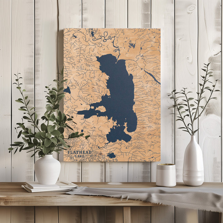 Flathead Lake, Montana Lake Map