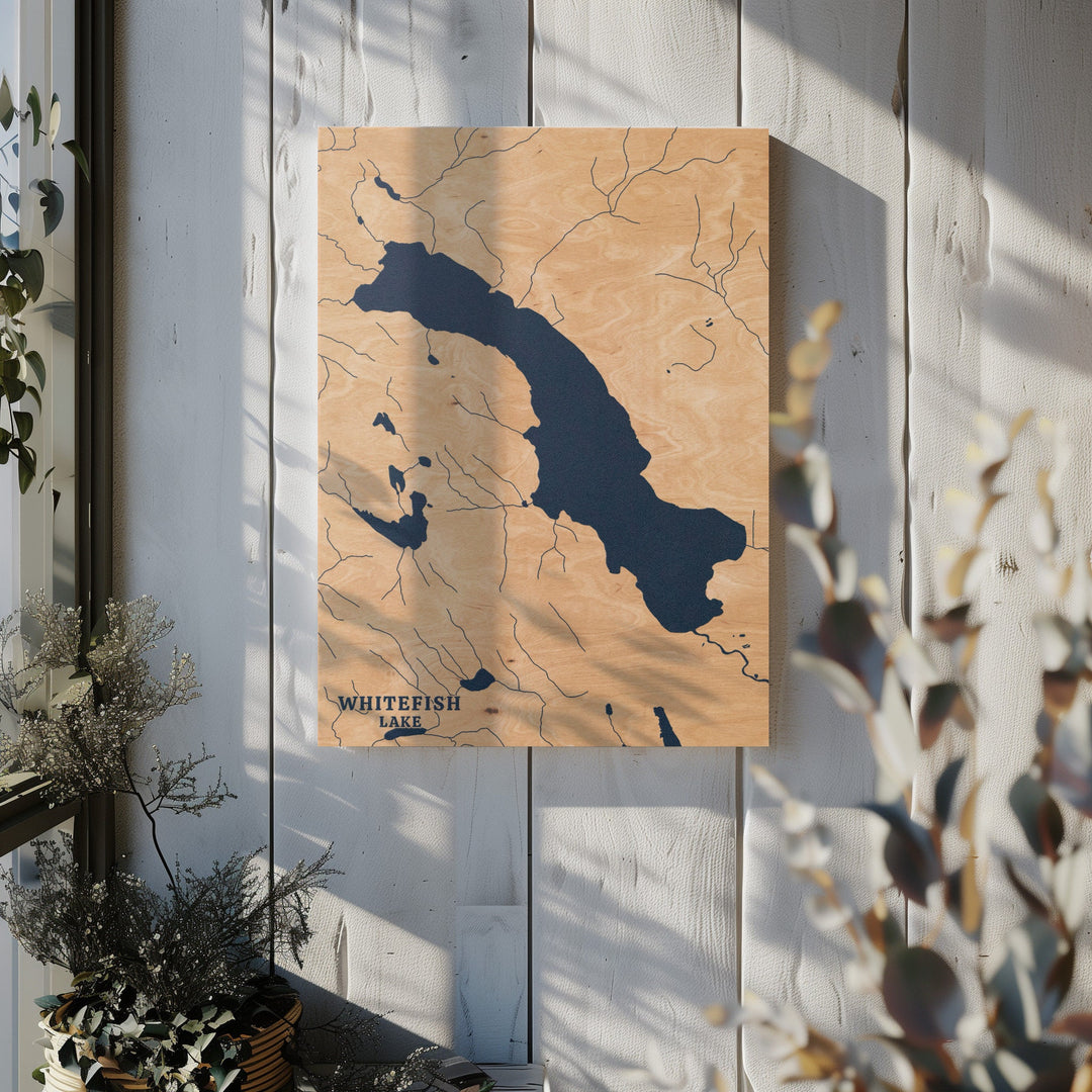 Whitefish Lake, Montana Lake Map