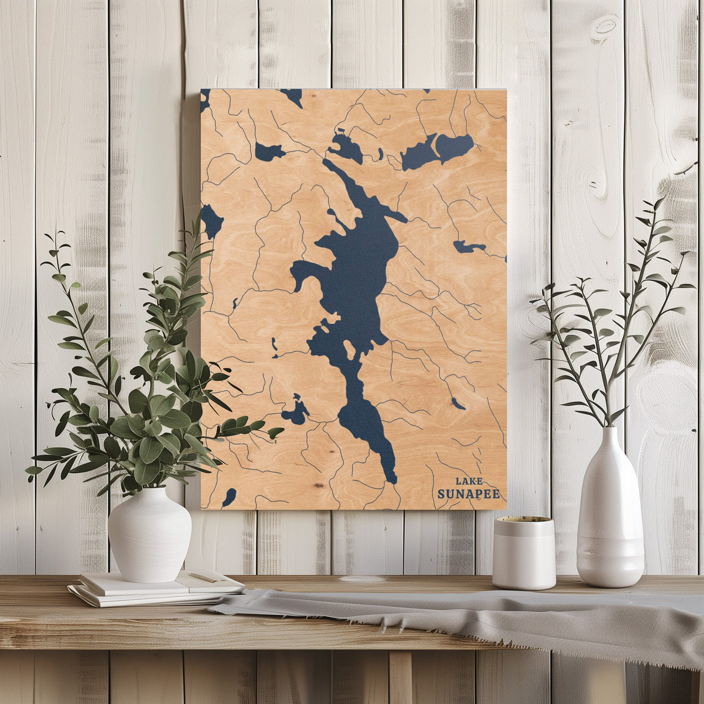 Lake Sunapee New Hampshire Custom Lake Map