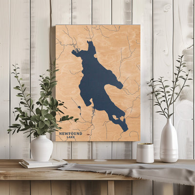 Newfound Lake New Hampshire Custom Lake Map