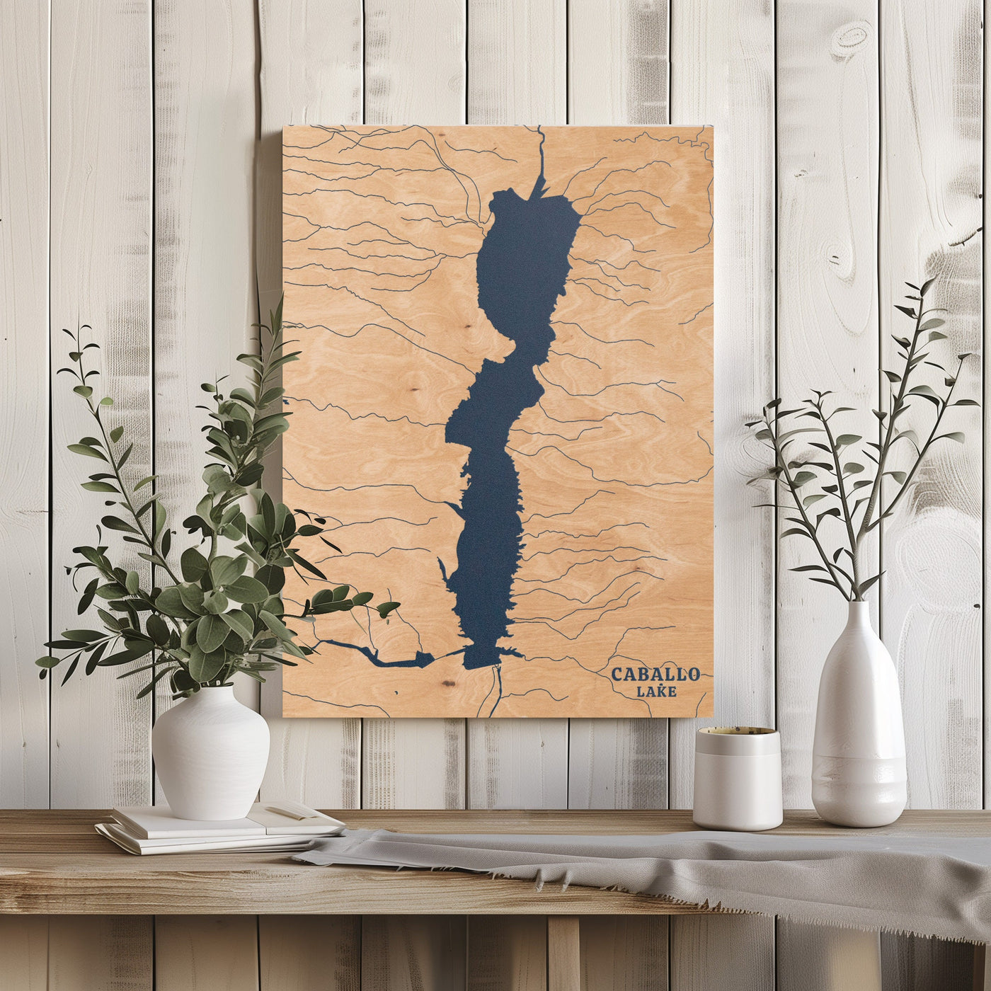 Caballo Lake New Mexico Custom Lake Map