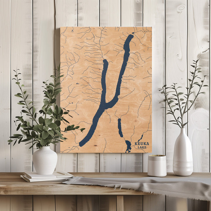 Keuka Lake, New York Lake Map