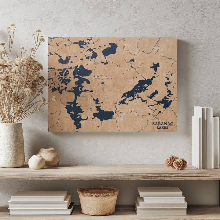 Saranac Lake, New York Lake Map