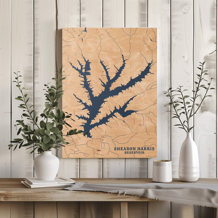 Shearon Harris Reservoir, North Carolina Lake Map