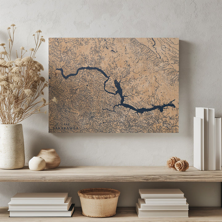 Lake Sakakawea, North Dakota Lake Map
