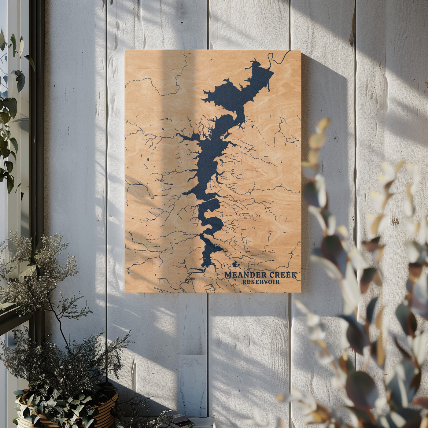 Meander Creek Reservoir Ohio Custom Lake Map