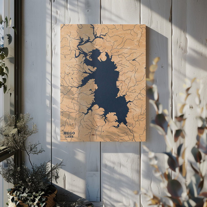 Hugo Lake, Oklahoma Lake Map