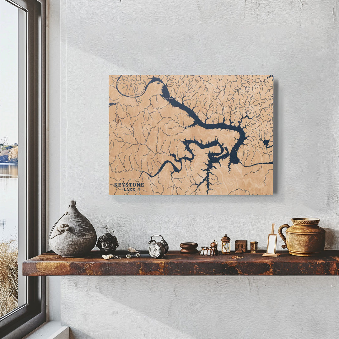Keystone Lake, Oklahoma Lake Map