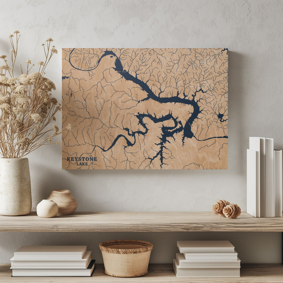 Keystone Lake, Oklahoma Lake Map