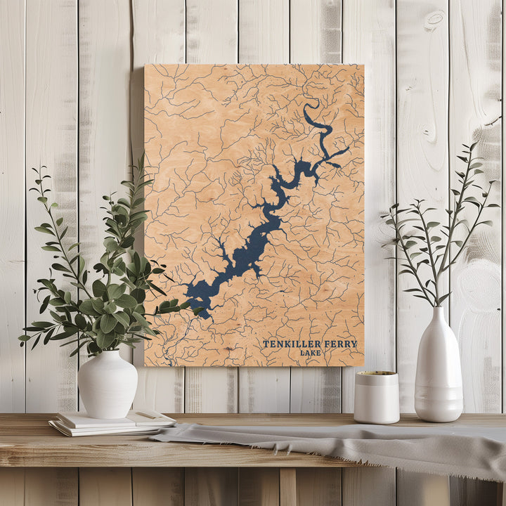 Tenkiller Ferry Lake, Oklahoma Lake Map