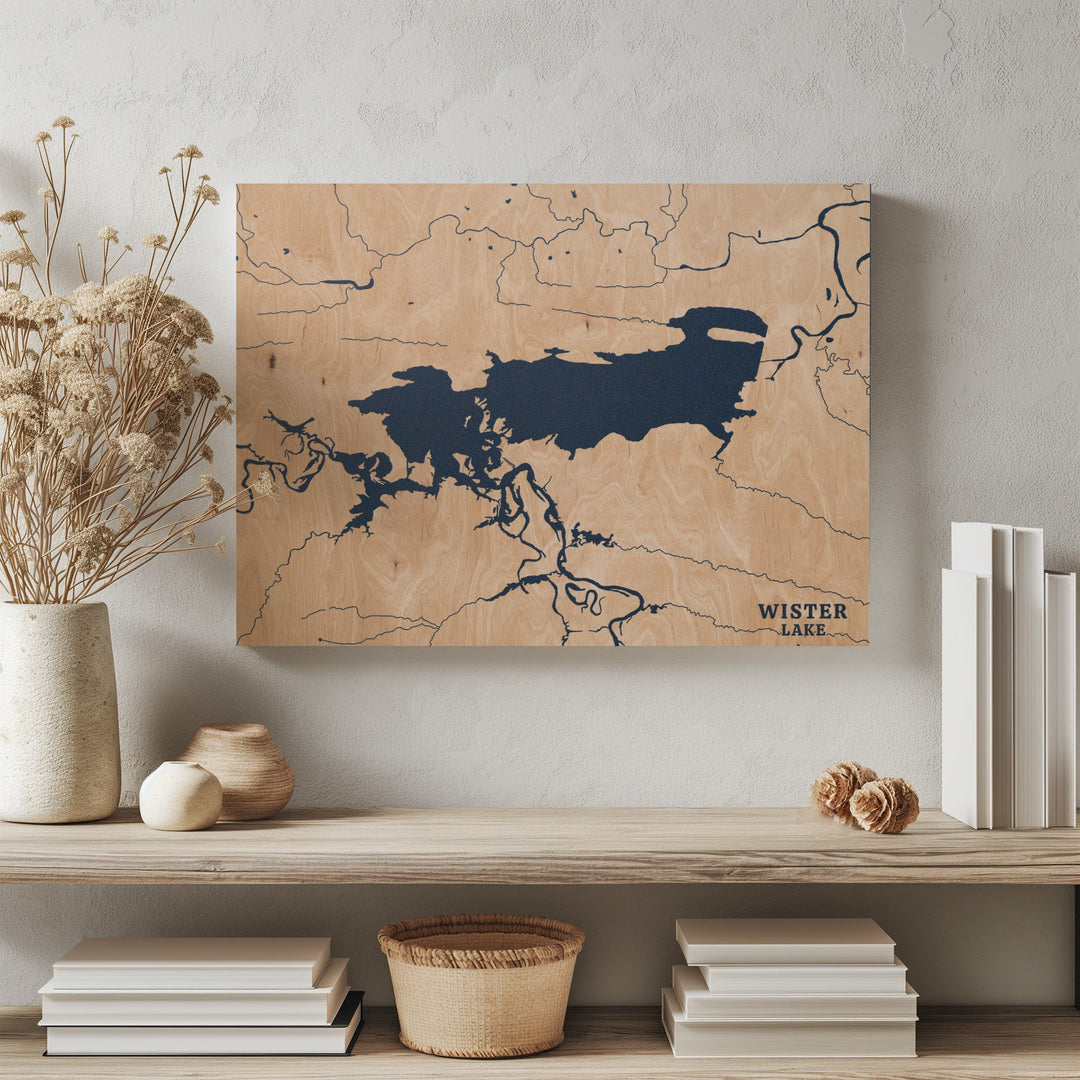 Wister Lake, Oklahoma Lake Map