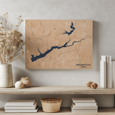 Beltzville Lake Pennsylvania Custom Lake Map