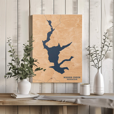 Marsh Creek Reservoir Pennsylvania Custom Lake Map