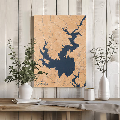 Lake Jocassee South Carolina Custom Lake Map