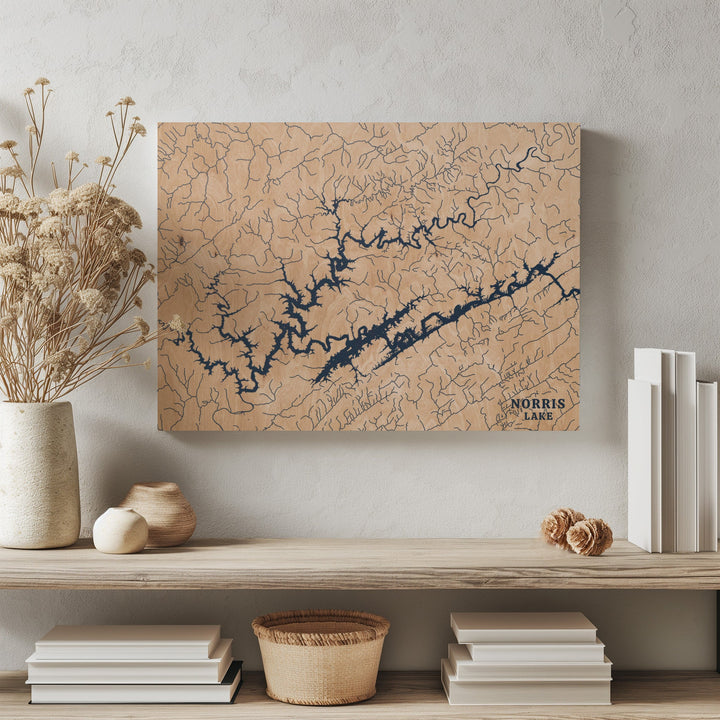 Norris Lake, Tennessee Lake Map