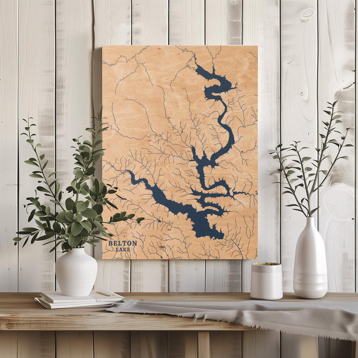 Belton Lake Texas Custom Lake Map