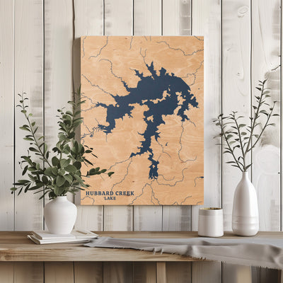 Hubbard Creek Lake Texas Custom Lake Map