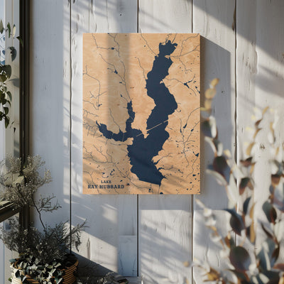 Lake Ray Hubbard Texas Custom Lake Map