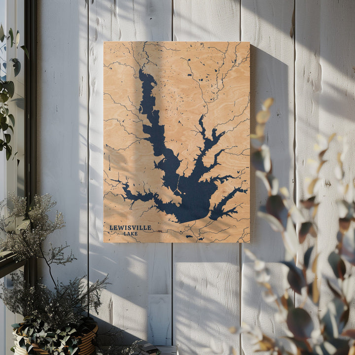 Lewisville Lake, Texas Lake Map