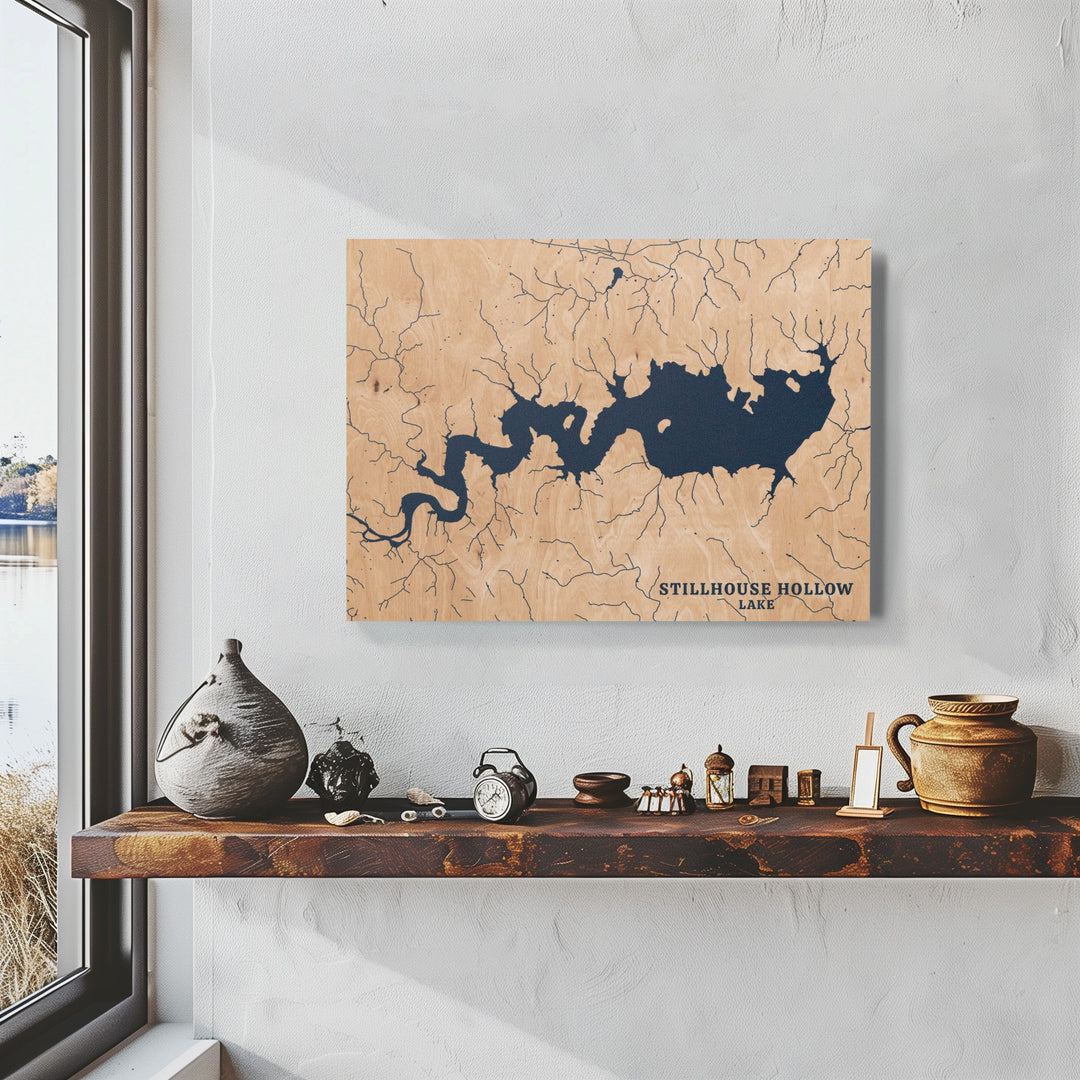 Stillhouse Hollow Lake, Texas Lake Map