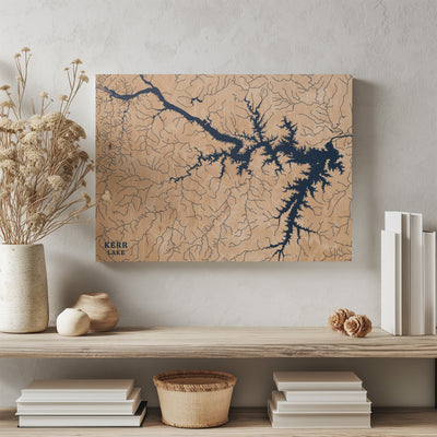 Kerr Lake Virginia  Custom Lake Map