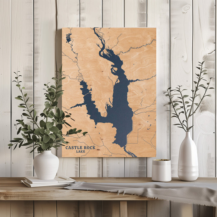 Castle Rock Lake, Wisconsin Lake Map