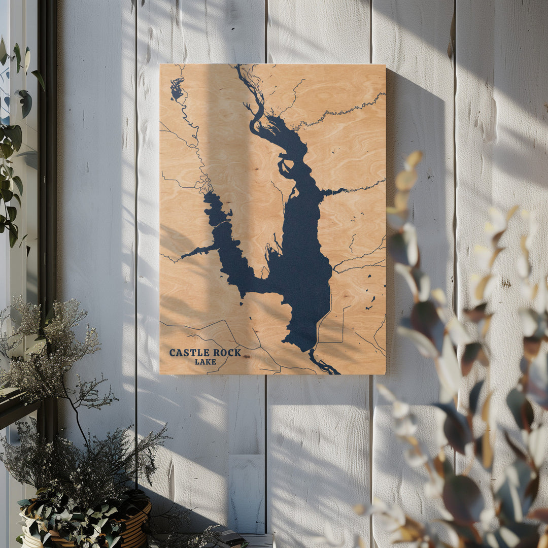 Castle Rock Lake, Wisconsin Lake Map