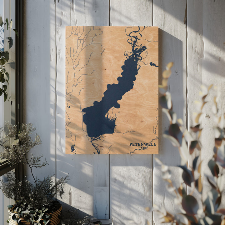 Petenwell Lake, Wisconsin Lake Map