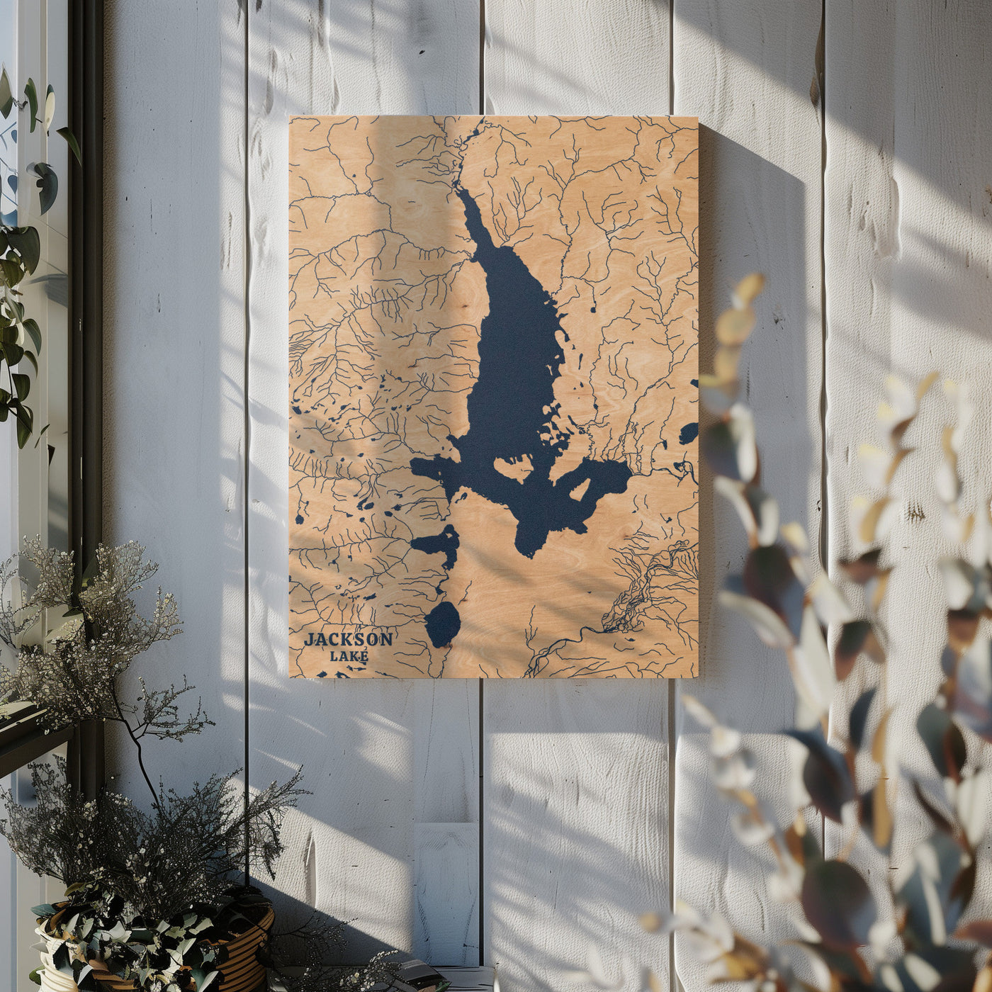 Jackson Lake Wyoming Custom Lake Map